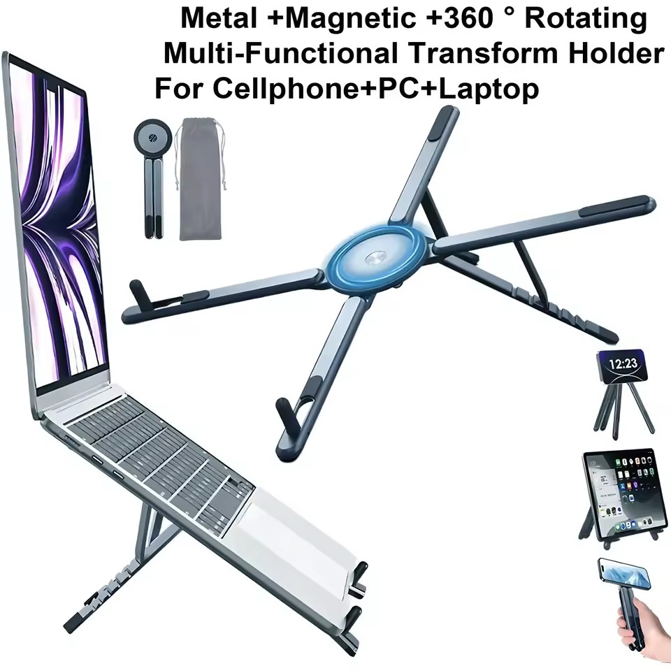 3 in 1 Foldable Magnetic Phone - Laptop Stand recension och pris