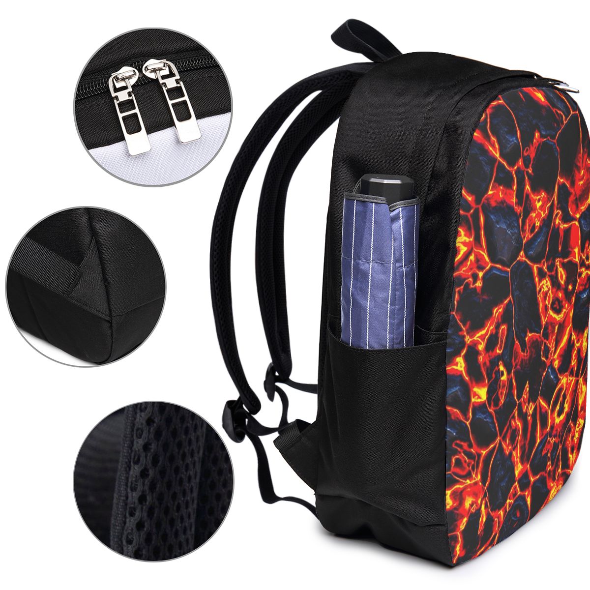Magma Volcano Lava Fire Backpa - Laptop Bag recension och pris