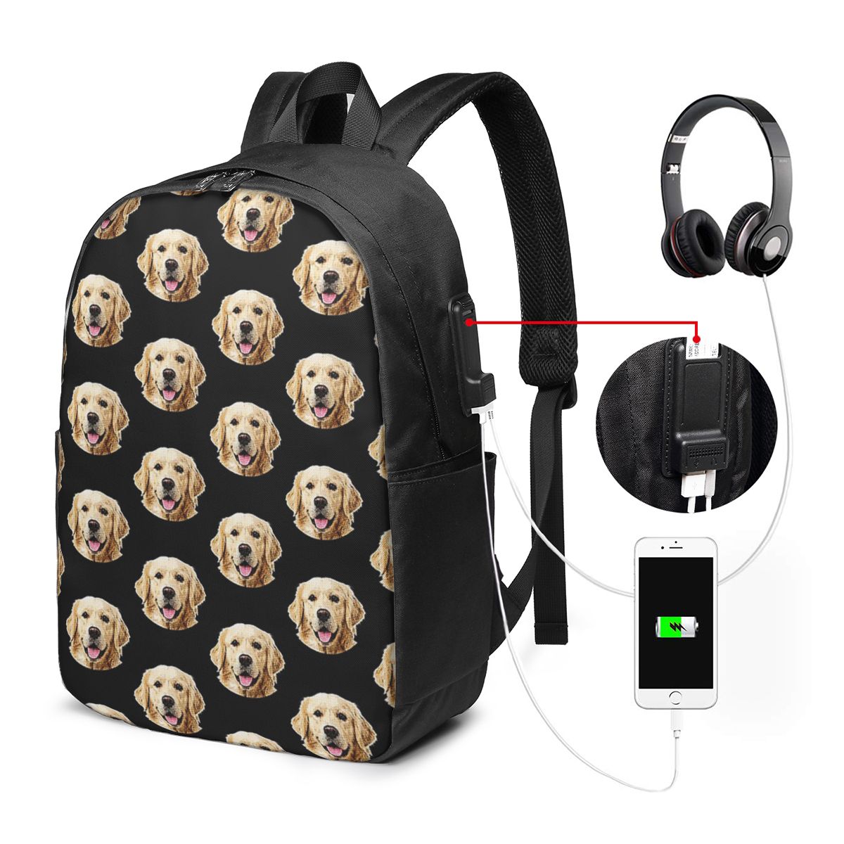 Funny Golden Retriever Face Po - Laptop Bag recension och pris